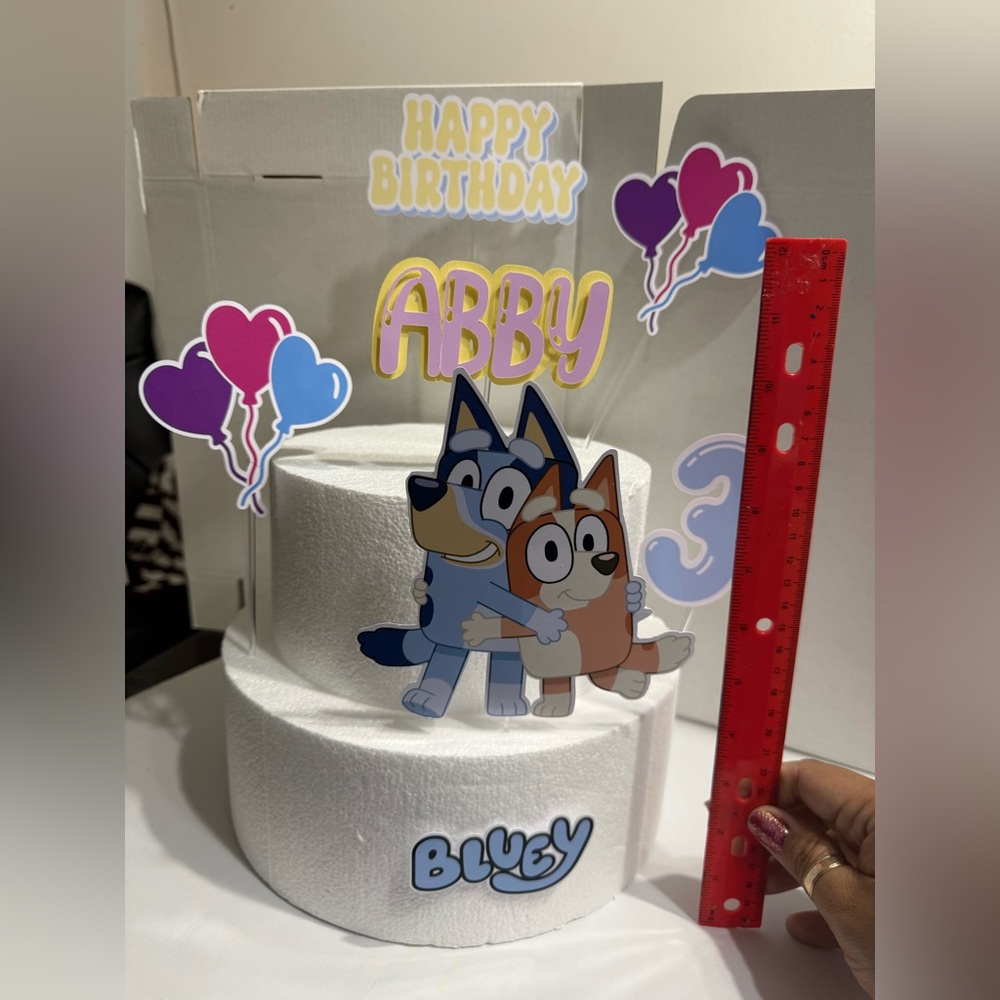 Bluey Birthday Cake Topper Set